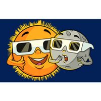 Solar Eclipse 2024 Funny Sun Moon Glasses Science Bumper Sticker