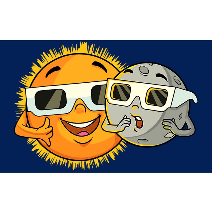 Solar Eclipse 2024 Funny Sun Moon Glasses Science Bumper Sticker