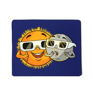 Solar Eclipse 2024 Funny Sun Moon Glasses Science Mousepad