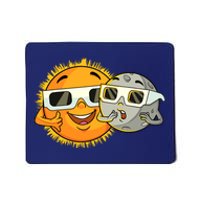 Solar Eclipse 2024 Funny Sun Moon Glasses Science Mousepad