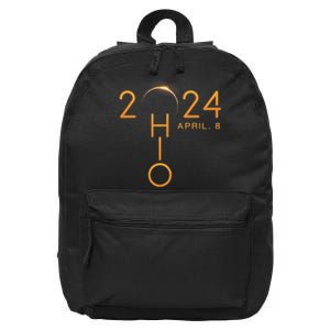 Solar Eclipse 2024 State Ohio 16 in Basic Backpack