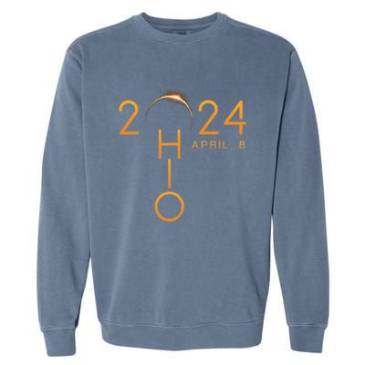 Solar Eclipse 2024 State Ohio Garment-Dyed Sweatshirt