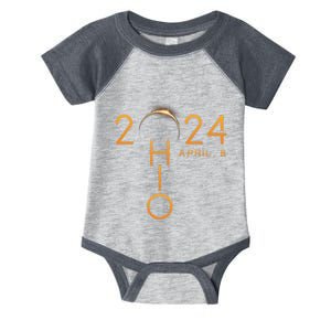 Solar Eclipse 2024 State Ohio Infant Baby Jersey Bodysuit