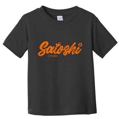 Satoshi Est 2009 Bitcoin Creator Blockchain Currency Toddler T-Shirt