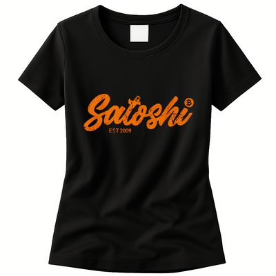 Satoshi Est 2009 Bitcoin Creator Blockchain Currency Women's T-Shirt
