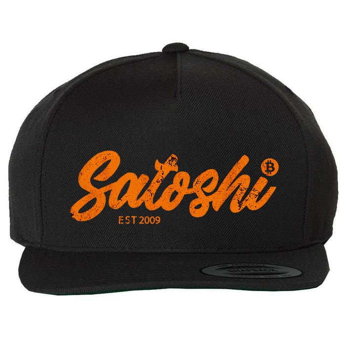 Satoshi Est 2009 Bitcoin Creator Blockchain Currency Wool Snapback Cap