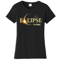 Solar Eclipse 2024 Total Solar Eclipse 4.08.24 Gift For Solar Eclipse Lover Women's T-Shirt