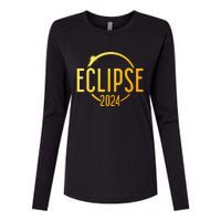 Solar Eclipse 2024 Total Solar Eclipse 4.08.24 Womens Cotton Relaxed Long Sleeve T-Shirt