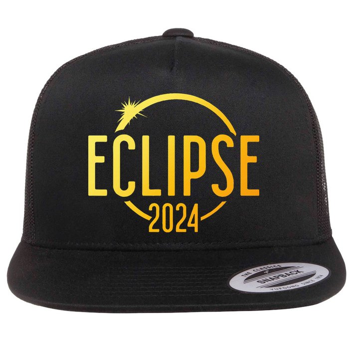 Solar Eclipse 2024 Total Solar Eclipse 4.08.24 Flat Bill Trucker Hat
