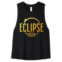 Solar Eclipse 2024 Total Solar Eclipse 4.08.24 Women's Racerback Cropped Tank