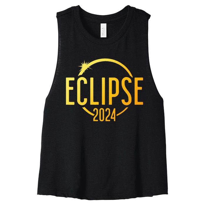 Solar Eclipse 2024 Total Solar Eclipse 4.08.24 Women's Racerback Cropped Tank