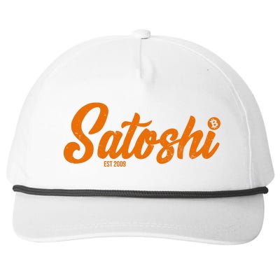 Satoshi Est 2009 Cryptocurrency Snapback Five-Panel Rope Hat