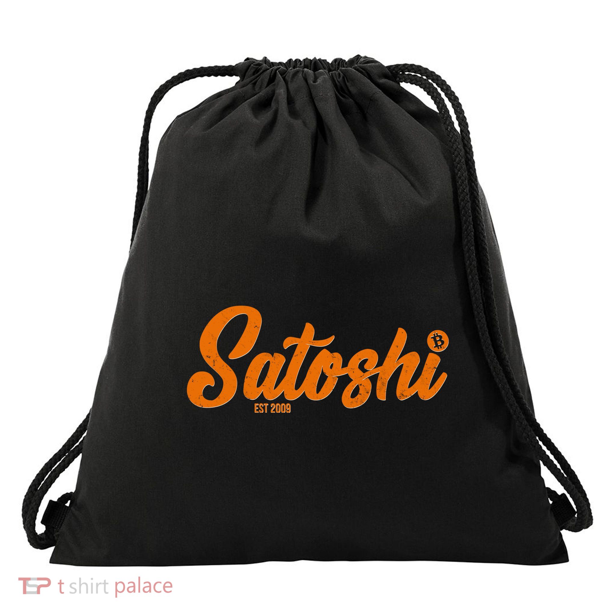 Satoshi Est 2009 Cryptocurrency Drawstring Bag