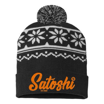 Satoshi Est 2009 Cryptocurrency USA-Made Snowflake Beanie