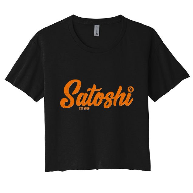 Satoshi Est 2009 Cryptocurrency Women's Crop Top Tee
