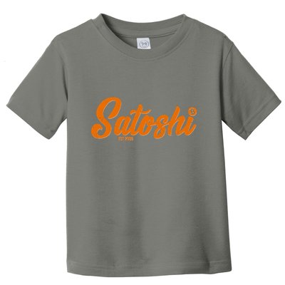 Satoshi Est 2009 Cryptocurrency Toddler T-Shirt