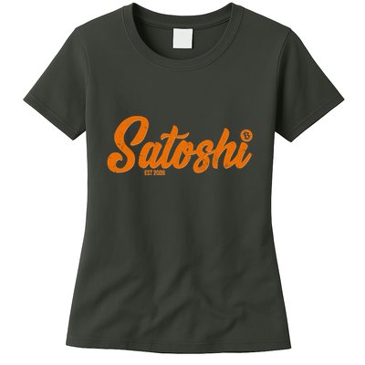 Satoshi Est 2009 Cryptocurrency Womens T-Shirt