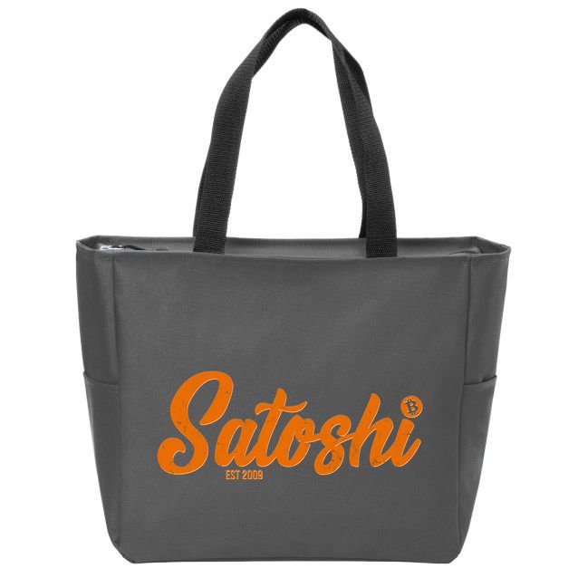 Satoshi Est 2009 Cryptocurrency Zip Tote Bag