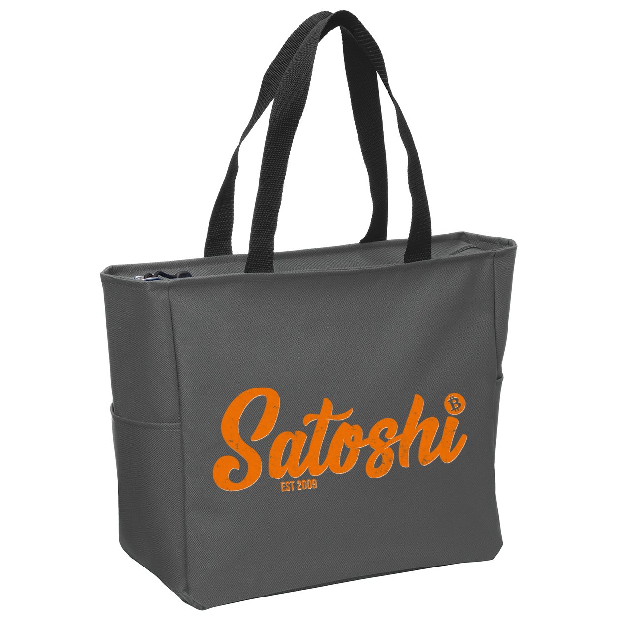Satoshi Est 2009 Cryptocurrency Zip Tote Bag