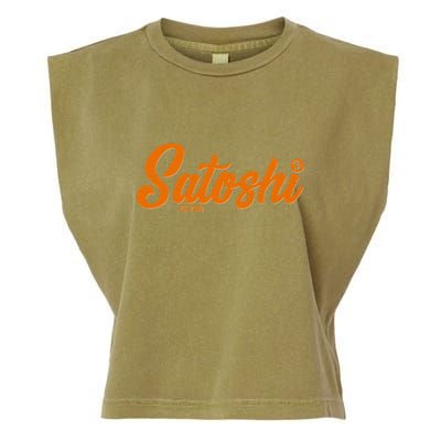 Satoshi Est 2009 Cryptocurrency Garment-Dyed Women's Muscle Tee