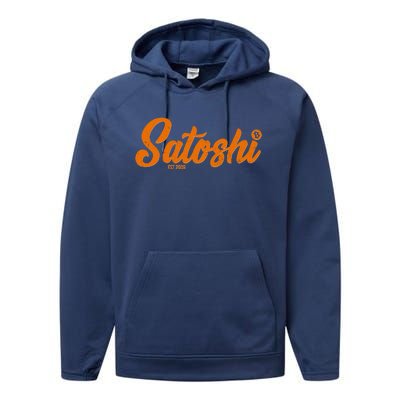 Satoshi Est 2009 Cryptocurrency Performance Fleece Hoodie