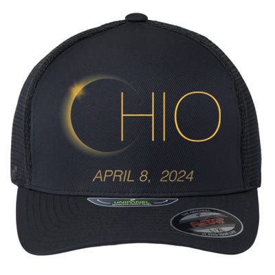 Solar Eclipse 2024 Total Solar Eclipse State Ohio Flexfit Unipanel Trucker Cap