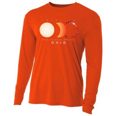 Solar Eclipse 2024 Total Eclipse Ohio America Cooling Performance Long Sleeve Crew