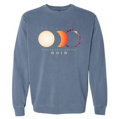 Solar Eclipse 2024 Total Eclipse Ohio America Garment-Dyed Sweatshirt