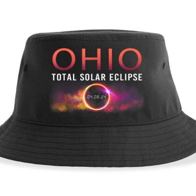 Solar Eclipse 2024 State Ohio Total Solar Eclipse Sustainable Bucket Hat