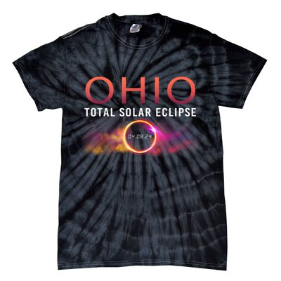 Solar Eclipse 2024 State Ohio Total Solar Eclipse Tie-Dye T-Shirt