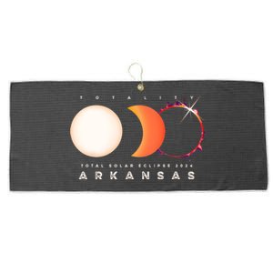 Solar Eclipse 2024 Arkansas Total Eclipse America Graphic Large Microfiber Waffle Golf Towel