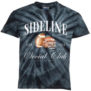 Sideline Est 2024 Social Club Loud & Proud American Football Kids Tie-Dye T-Shirt