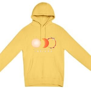 Solar Eclipse 2024 Total Eclipse Indiana America Graphic Premium Pullover Hoodie