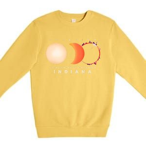 Solar Eclipse 2024 Total Eclipse Indiana America Graphic Premium Crewneck Sweatshirt