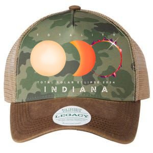 Solar Eclipse 2024 Total Eclipse Indiana America Graphic Legacy Tie Dye Trucker Hat