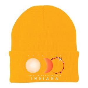 Solar Eclipse 2024 Total Eclipse Indiana America Graphic Knit Cap Winter Beanie