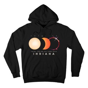 Solar Eclipse 2024 Total Eclipse Indiana America Graphic Hoodie