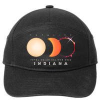 Solar Eclipse 2024 Total Eclipse Indiana America Graphic 7-Panel Snapback Hat