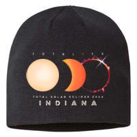 Solar Eclipse 2024 Total Eclipse Indiana America Graphic Sustainable Beanie