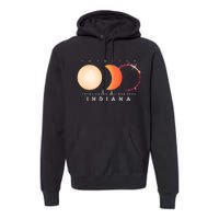 Solar Eclipse 2024 Total Eclipse Indiana America Graphic Premium Hoodie