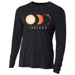 Solar Eclipse 2024 Total Eclipse Indiana America Graphic Cooling Performance Long Sleeve Crew