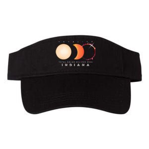 Solar Eclipse 2024 Total Eclipse Indiana America Graphic Valucap Bio-Washed Visor