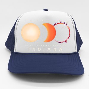 Solar Eclipse 2024 Total Eclipse Indiana America Graphic Trucker Hat