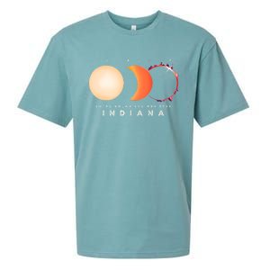 Solar Eclipse 2024 Total Eclipse Indiana America Graphic Sueded Cloud Jersey T-Shirt