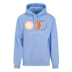 Solar Eclipse 2024 Total Eclipse Indiana America Graphic Unisex Surf Hoodie