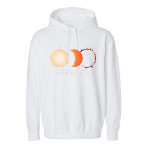 Solar Eclipse 2024 Total Eclipse Indiana America Graphic Garment-Dyed Fleece Hoodie