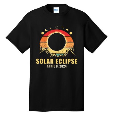 Solar Eclipse 2024 Total Solar Eclipse April 8 2024 Vintage Tall T-Shirt