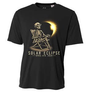 Solar Eclipse 2024 Total Eclipse April 8th 2024 Skull Cooling Performance Crew T-Shirt