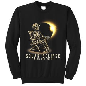 Solar Eclipse 2024 Total Eclipse April 8th 2024 Skull Sweatshirt