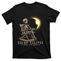 Solar Eclipse 2024 Total Eclipse April 8th 2024 Skull T-Shirt